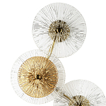 Бра с 4-мя плафонами в форме диска из рельефного коричневого стекла Decorative Four Glass Discs Wall Lamp варинант исполнения - 2 | Loft Concept в Тюмени