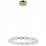 Светодиодная кольцевая люстра с круглыми плафонами Crystal Globule Chandelier варинант исполнения - 2 | Loft Concept в Тюмени