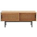 ТВ-тумба из дуба и плетеного ротанга Wicker Chasey TV Stand варинант исполнения - 1 | Loft Concept в Тюмени