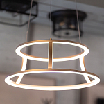 Люстра золотого цвета с 2-мя светодиодными кольцами Eurofase варинант исполнения - 8 | Loft Concept в Тюмени