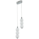 Подвесной светодиодный светильник с 2-мя плафонами Crystal Globule Hanging Lamp Chrome варинант исполнения - 2 | Loft Concept в Тюмени