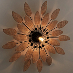 Настенный светильник с плетеным декором Wicker Leaves Wall Lamp варинант исполнения - 2 | Loft Concept в Тюмени