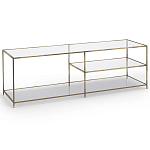 ТВ-тумба из стекла и металла Tingey Metal Glass TV Stand варинант исполнения - 2 | Loft Concept в Тюмени