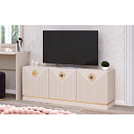 ТВ-тумба с 3-мя фактурными дверцами Satin Furniture варинант исполнения - 3 | Loft Concept в Тюмени