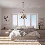 Люстра в виде клетки с цветами Flower Cell варинант исполнения - 4 | Loft Concept в Тюмени