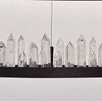 Люстра с двумя кольцами черного цвета с хрустальными элементами QUARTZ CRYSTAL варинант исполнения - 6 | Loft Concept в Тюмени