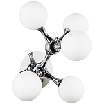 Бра с 5-ю плафонами из стеклянных шаров Pearls Suspension Chrome Wall Lamp варинант исполнения - 1 | Loft Concept в Тюмени