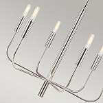 Люстра с 6-ю лампами на тонких изогнутых рожках в современном стиле Feiss варинант исполнения - 11 | Loft Concept в Тюмени