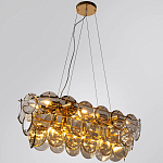 Люстра с круглыми стеклянными подвесками Cardiel Amber Glass Chandelier варинант исполнения - 2 | Loft Concept в Тюмени