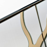 Консоль с ящиками зеркальная с золотым декором Gold Painted Mirror Console варинант исполнения - 3 | Loft Concept в Тюмени