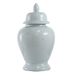 Ваза белая с крышкой однотонная Chinoiserie Ceramics варинант исполнения - 1 | Loft Concept в Тюмени