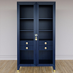 Дизайнерский шкаф витрина Elsa Dreams Blue с 4-мя ящиками варинант исполнения - 1 | Loft Concept в Тюмени