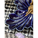 Менажница темно-синяя фарфоровая с бронзовой фигуркой ангела Eden Garden варинант исполнения - 4 | Loft Concept в Тюмени