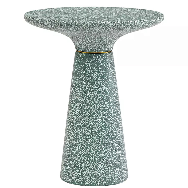 Кофейный столик круглый Stone Base Зеленый Черный Кофейный столик круглый Stone Base Зеленый Черный в Тюмени | Loft Concept