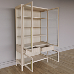 Витрина Primo со стеклянными фасадами и буфетом шпон Светлый дуб варинант исполнения - 4 | Loft Concept в Тюмени