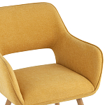 Стул в рогожке желтого цвета NEASAN STOOL варинант исполнения - 7 | Loft Concept в Тюмени