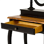 Трельяж черный из массива березы с зеркалом и ящиком Vintage варинант исполнения - 2 | Loft Concept в Тюмени