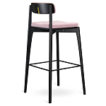 Барный стул из массива ясеня с обивкой из рогожки Elegant Ash Shape варинант исполнения - 3 | Loft Concept в Тюмени