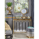 Зеркало с бронзовой подставкой в виде дерева и фарфоровыми птичками на голубом основании Eden Garden варинант исполнения - 3 | Loft Concept в Тюмени