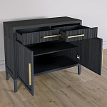 Буфет Primo с двумя ящиками и двумя фасадами Черный дуб варинант исполнения - 4 | Loft Concept в Тюмени