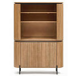 Буфет высокий из дерева манго и металла с открытыми полками и 2-мя дверцами Toinette варинант исполнения - 3 | Loft Concept в Тюмени