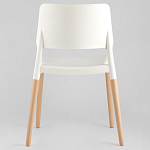 Пластиковый стул на ножках из массива бука Ferret White варинант исполнения - 6 | Loft Concept в Тюмени