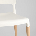 Пластиковый стул на ножках из массива бука Ferret White варинант исполнения - 8 | Loft Concept в Тюмени