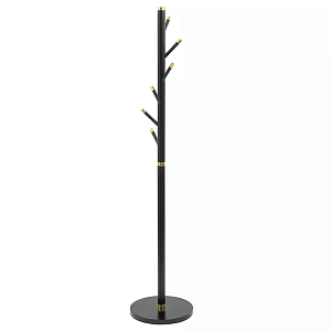 Напольная вешалка чёрная с золотистыми элементами Branches Hangers