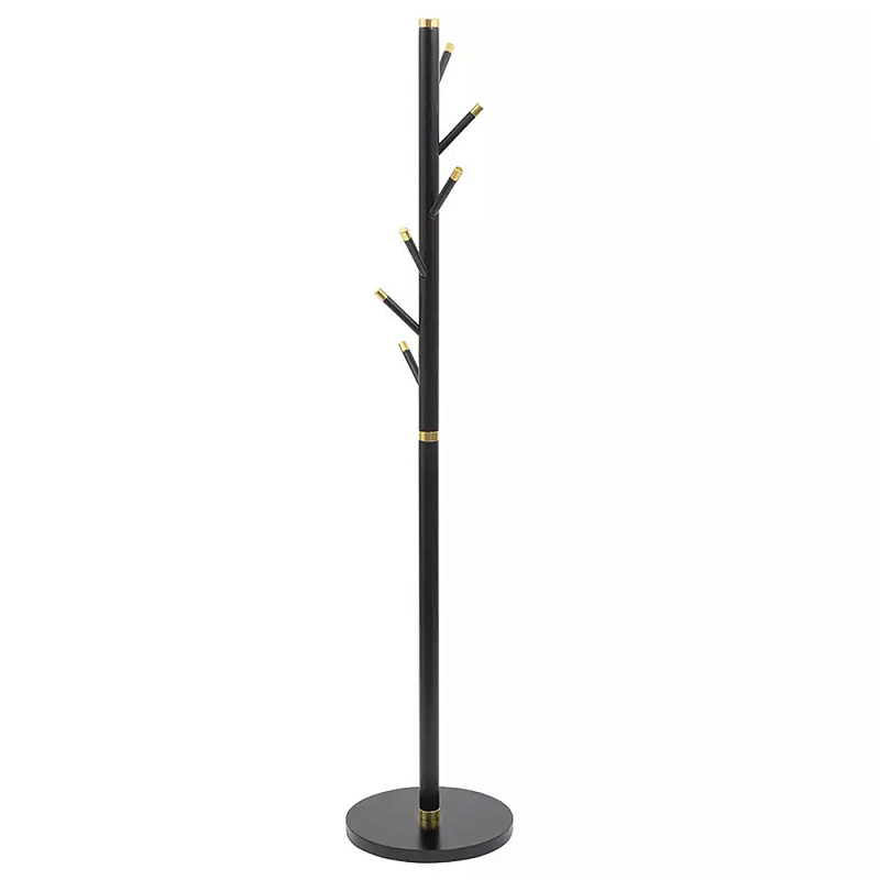 Напольная вешалка чёрная с золотистыми элементами Branches Hangers Черный Золотой Напольная вешалка чёрная с золотистыми элементами Branches Hangers Черный Золотой в Тюмени | Loft Concept