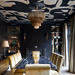 Обои ручная роспись в стиле Арт-деко Symphony Original colourway on Flint silk dupion варинант исполнения - 2 | Loft Concept в Тюмени