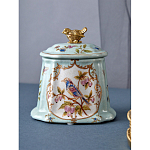 Шкатулка голубого цвета с рисунком и состаренным эффектом Eden Garden варинант исполнения - 4 | Loft Concept в Тюмени