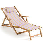 Шезлонг из акации и ткани Venezuela варинант исполнения - 2 | Loft Concept в Тюмени