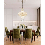 Люстра с декором из мрамора и хрусталя Dione Marble Crystal Chandelier варинант исполнения - 2 | Loft Concept в Тюмени