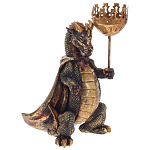 Подсвечник в виде дракона Dragon candlestick Green Gold Brown L or R варинант исполнения - 8 | Loft Concept в Тюмени