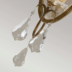 Бра с овальным зеркальным основанием с лампой в виде свечи и хрустальными подвесками Feiss варинант исполнения - 4 | Loft Concept в Тюмени