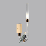 Бра с прозрачной изогнутой трубкой и декоративной фигуркой птицы Ganthea варинант исполнения - 3 | Loft Concept в Тюмени