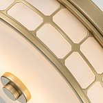 Потолочный светильник для ванных комнат цвета латунь в виде металлической клетки с геометрическими узорами Quoizel варинант исполнения - 4 | Loft Concept в Тюмени