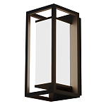 Уличный настенный светильник прямоугольный с чёрной рамкой Высота 35 см Geometric Glow варинант исполнения - 1 | Loft Concept в Тюмени