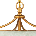 Подвесной светильник с каскадом из стеклянных декоративных элементов на золотом каркасе Shining Sea Glass варинант исполнения - 2 | Loft Concept в Тюмени