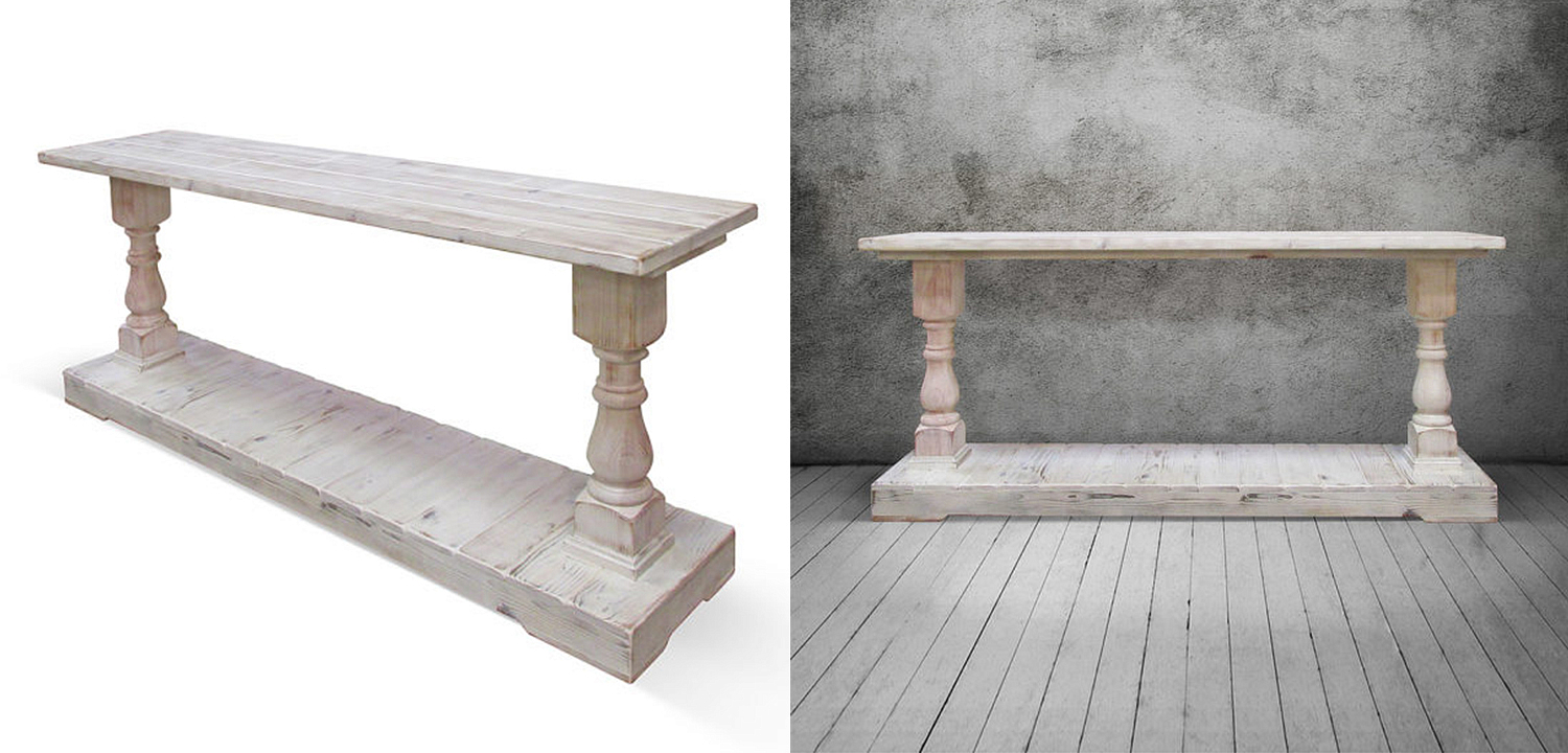 Консоль Oxford Washed Antique White Console Консоль Oxford Washed Antique White Console - Loft-Concept в Тюмени