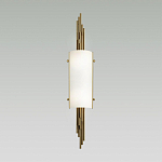 Бра с цилиндрическим белым плафоном на бронзовом основании с вертикальным декором из металлических трубок Sohne варинант исполнения - 2 | Loft Concept в Тюмени