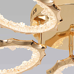 Потолочная люстра с 5-ю светодиодными лампами с золотистым каркасом Ring of Fire варинант исполнения - 3 | Loft Concept в Тюмени