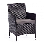 Обеденный комплект из искуственного ротанга Vintara черный варинант исполнения - 7 | Loft Concept в Тюмени