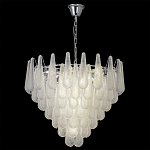Люстра с подвесками из рифленного стекла в форме капель Textured Glass Chandelier варинант исполнения - 5 | Loft Concept в Тюмени