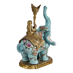 Подсвечник в виде слона из фарфора с бронзовыми элементами Elephant in the Garden of Eden варинант исполнения - 3 | Loft Concept в Тюмени
