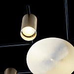 Потолочный светильник с 8-ю цилиндрическими плафонами цвета латунь TRIBES CHANDELIER варинант исполнения - 5 | Loft Concept в Тюмени