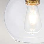 Подвесной светильник латунного цвета с прозрачным стеклянным плафоном Feiss варинант исполнения - 8 | Loft Concept в Тюмени