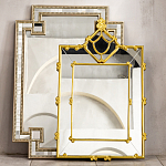 Зеркало прямоугольное Golden Classic Ornament Mirror варинант исполнения - 5 | Loft Concept в Тюмени