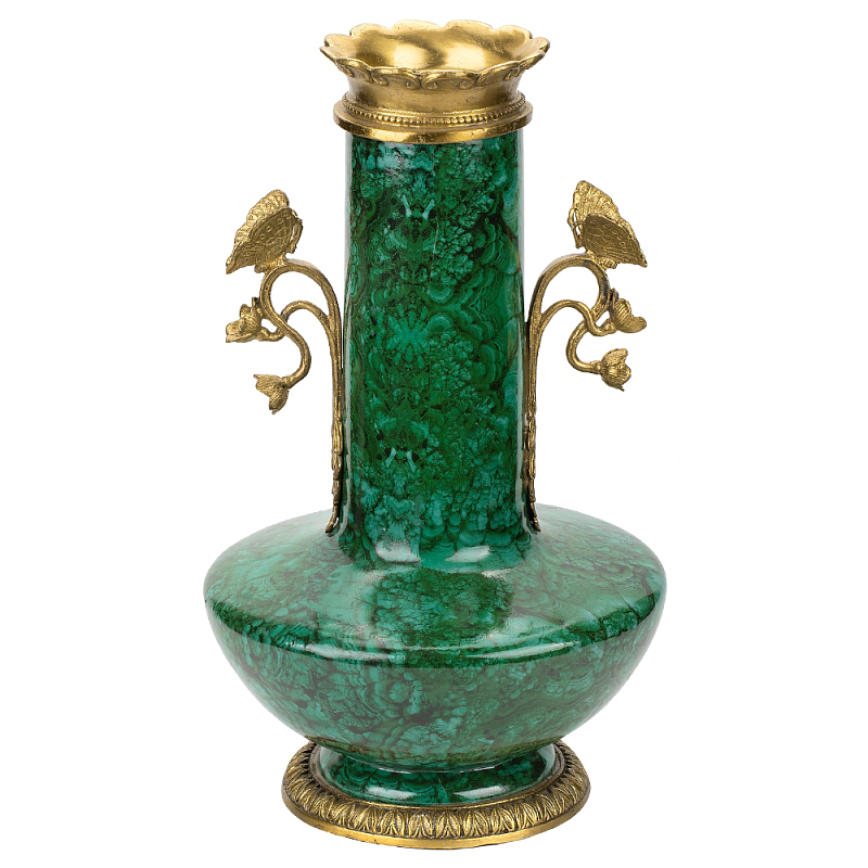 Фарфоровая ваза с малахитовым узором MALACHITE Зеленый Бронза Фарфоровая ваза с малахитовым узором MALACHITE Зеленый Бронза в Тюмени | Loft Concept