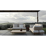 Дизайнерский кофейный стол из дерева с керамической столешницей уличный SWAY Coffee Table варинант исполнения - 3 | Loft Concept в Тюмени